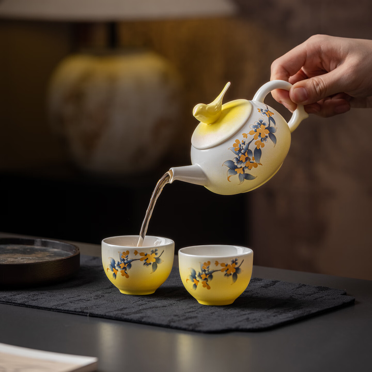 上新了文创 故宫泡茶杯 茶水杯功夫茶壶茶具香薰套装 送长辈客户生日礼物 鹊登月桂
