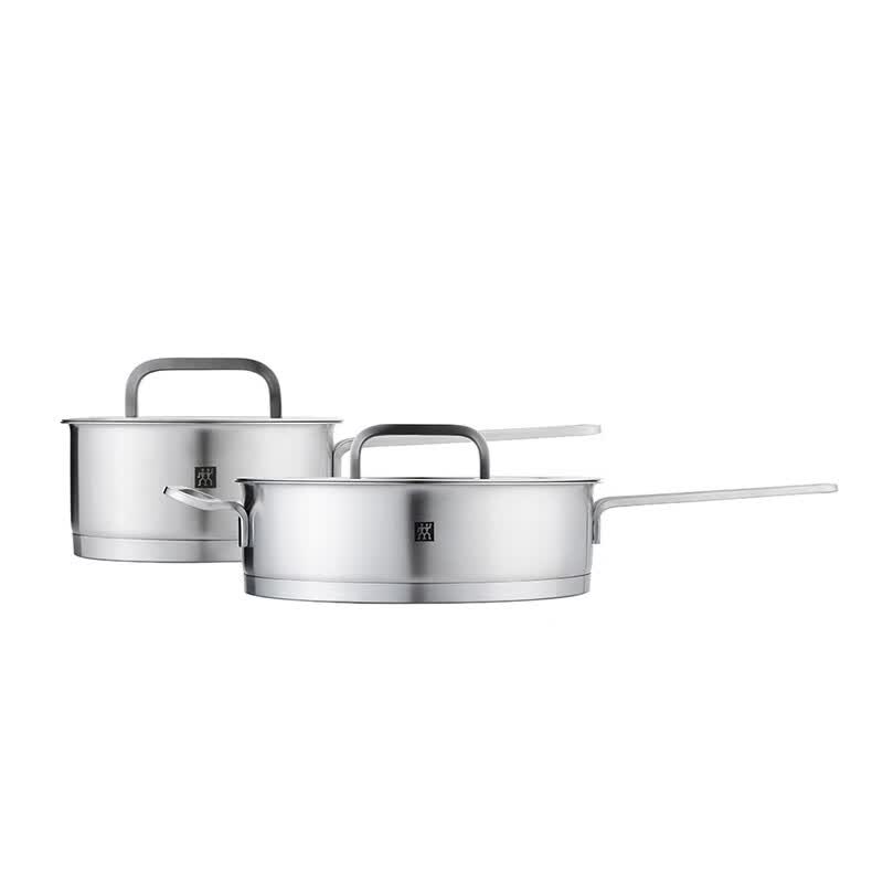双立人(zwilling)moment煎炒锅24cm 单柄炖锅16cm套装锅具两件套zw-c