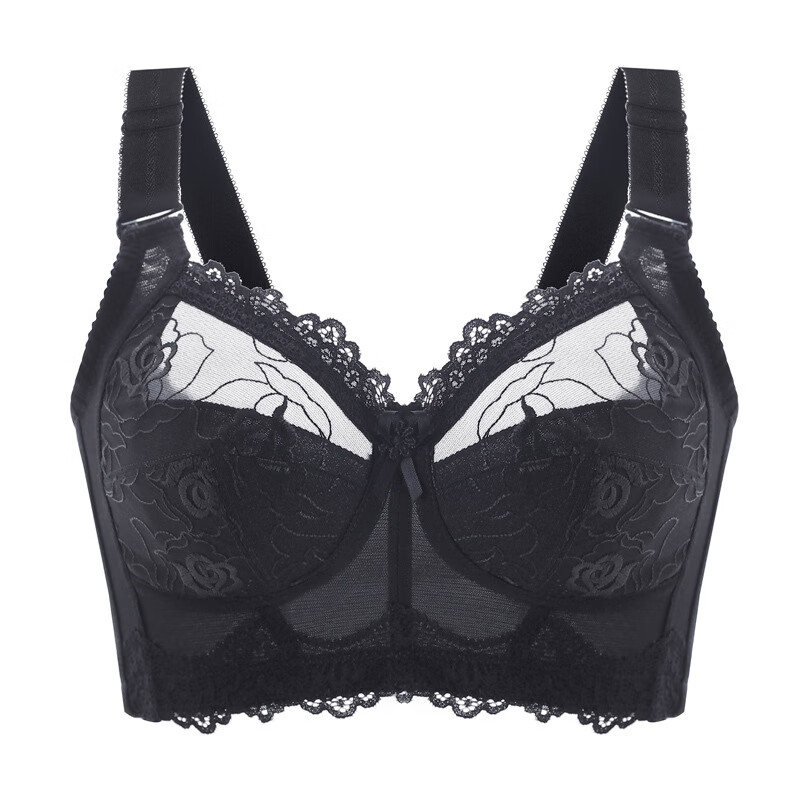 aimersweet大胸显小文胸无钢圈缩胸内衣女薄款胖妹妹全罩杯聚拢胸罩