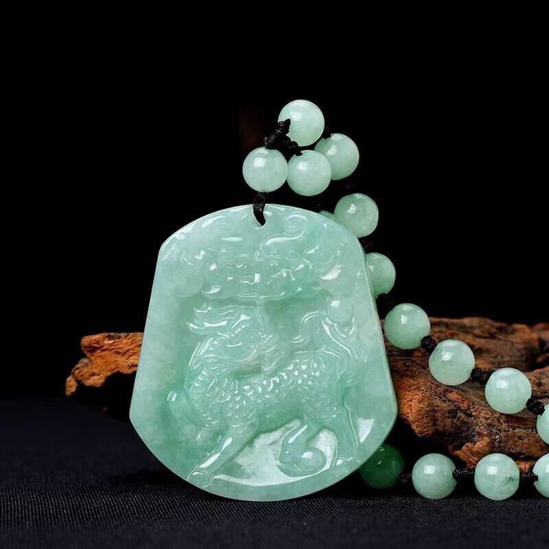 资微黛官方缅甸翡翠玉貔貅吊坠男女款珠宝皮丘玉麒麟挂件玉石项