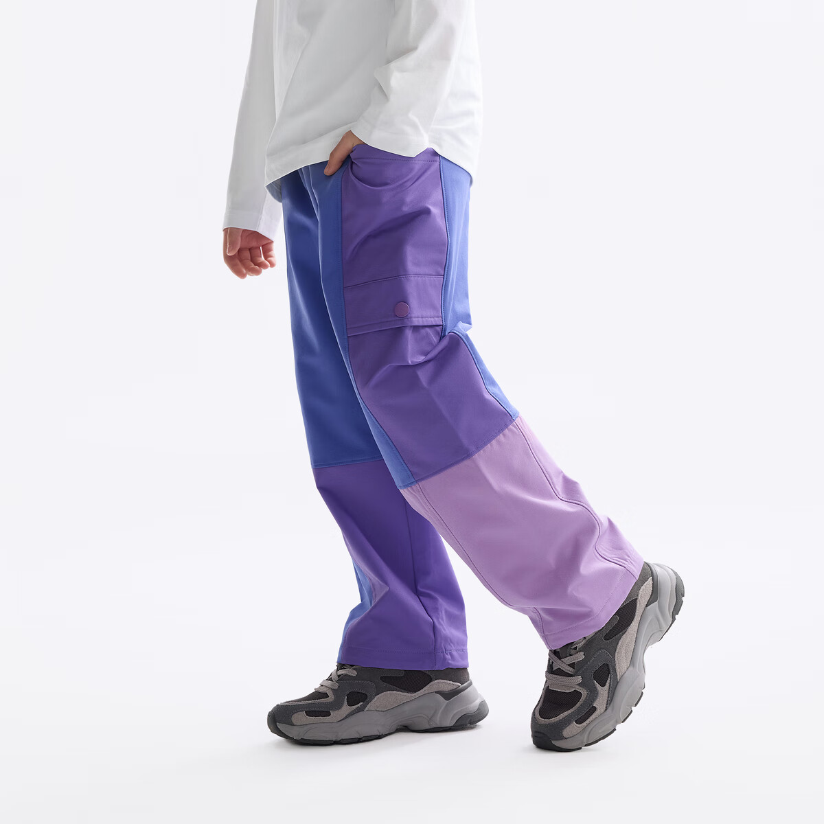 马骑顿（MQD）【三防】童装儿童裤子春秋季新款男童户外拼色百搭冲锋裤 海岸蓝 140