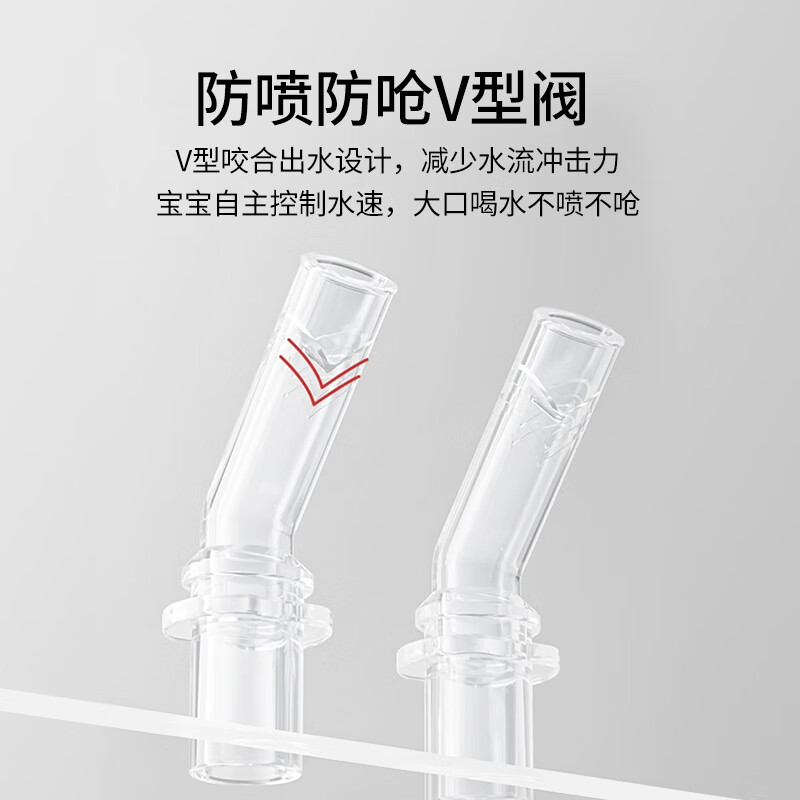 英氏(YEEHOO)儿童水杯宝宝保温杯婴儿牛奶杯婴童吸管杯小月龄专用保温奶瓶 绿色【吸管嘴+鸭嘴】