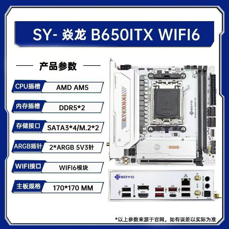 梅捷 B650 ITX WIFI6 DDR5 图 4