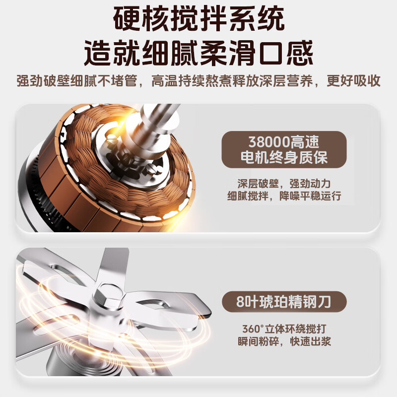 奥劲(AOJING)【医护推荐】德国高端流食破壁机鼻饲老人食物饭菜打胃管病人专用流质家用搅拌料理机加热豆浆机 医护推荐-微米细腻流食机