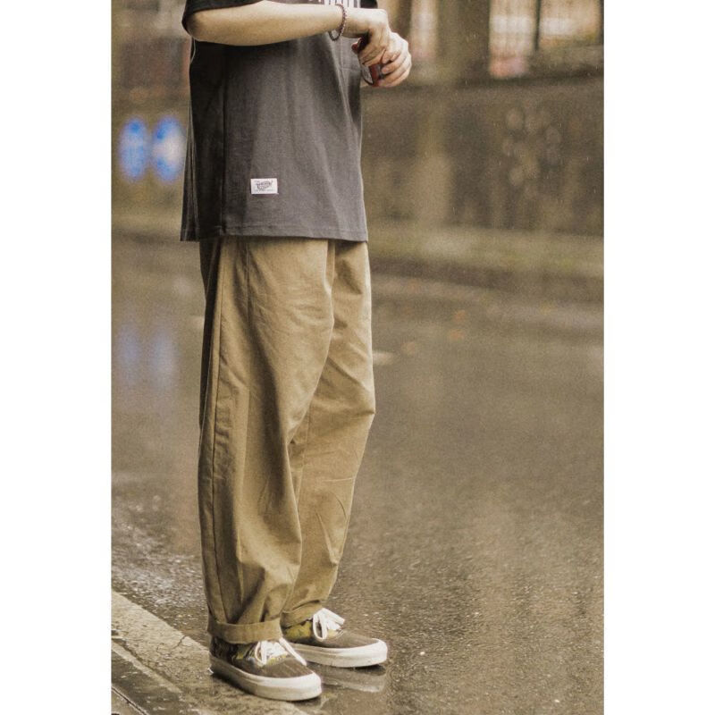 山头林村低腰裤男超低腰工装裤宇津木 日系基础百搭立体剪裁工装休闲