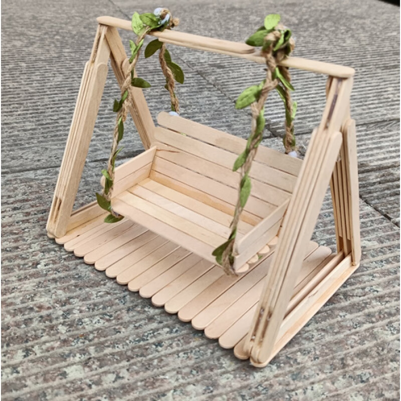 牙签桥材料包雪糕棒棍牙签棒diy手工制作材料包沙盘景观模型幼儿 秋千