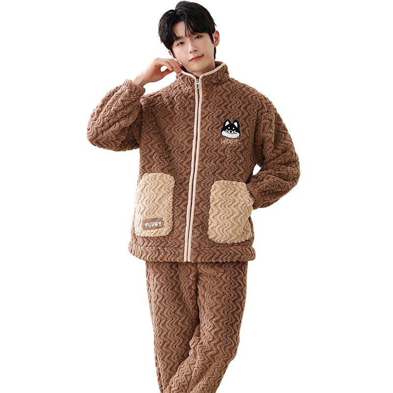 è�� ��ʿ˯��˫��ů�޼Ӻ񶬼���ů���⴩�Ҿӷ���װ ���׵�ë 79.5Ԫ(����ȯ)