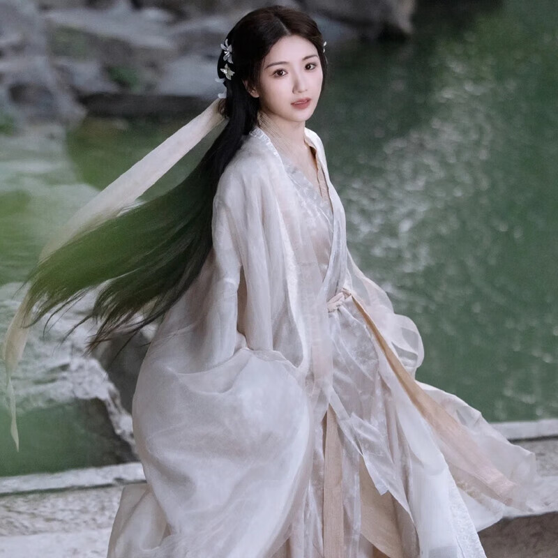 亲在古装服装女仙气飘飘冬款魏晋风汉服全套魏晋制交领广袖流仙裙超飘