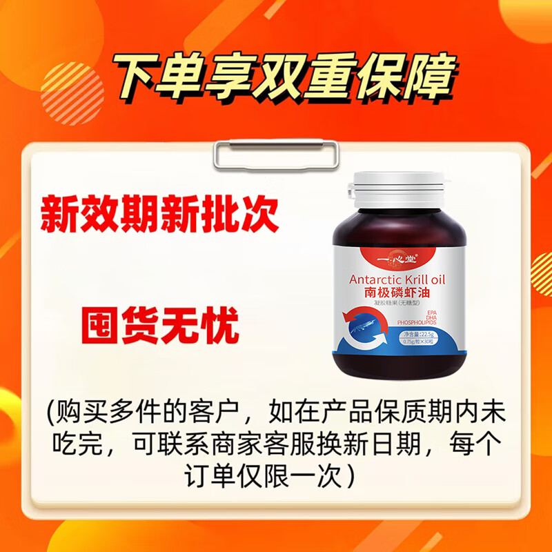 一心堂正宗纯南极磷虾油深海鱼油升级进口原料含omega-3 中老年成人无糖 买2送1【基础装】实发3瓶