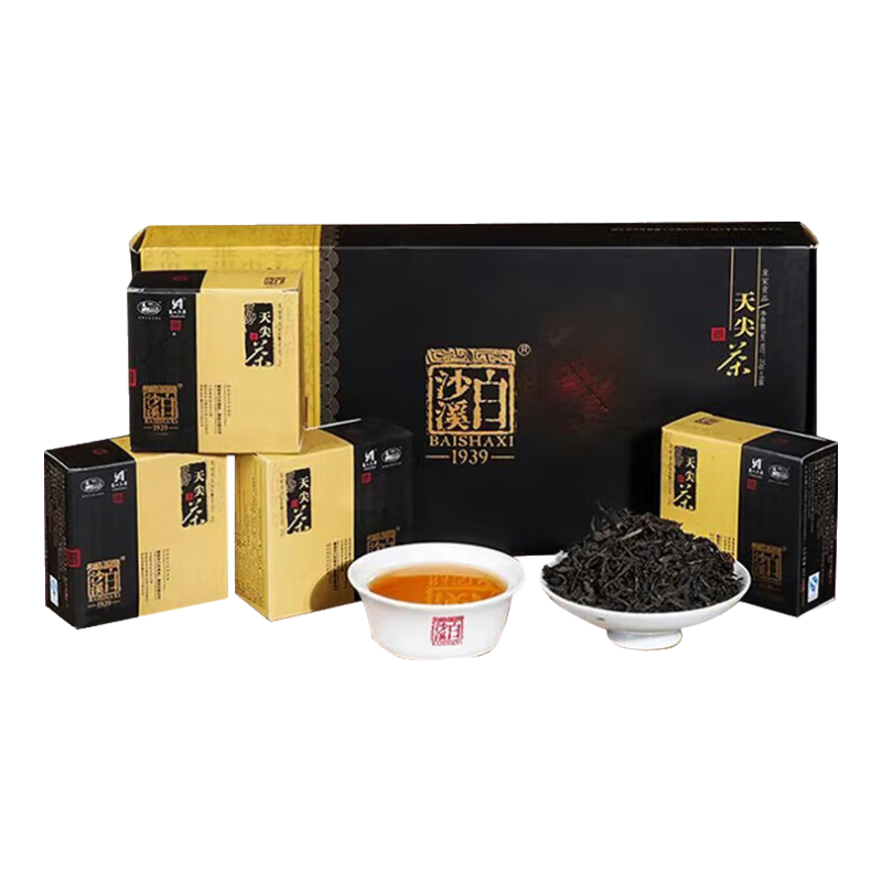 白沙溪茶葉安化黑茶直泡天尖茶2021年湖南特產天尖嫩料160g
