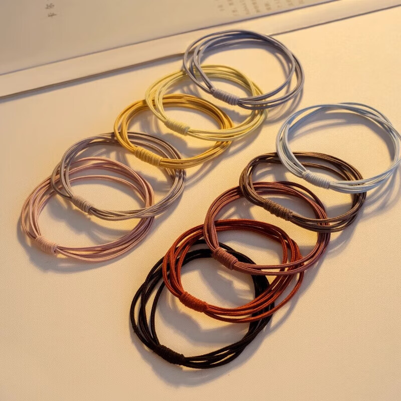 高弹力耐用扎头发头绳2022发圈橡皮筋网红女扎头皮套气质黑发绳 黑色