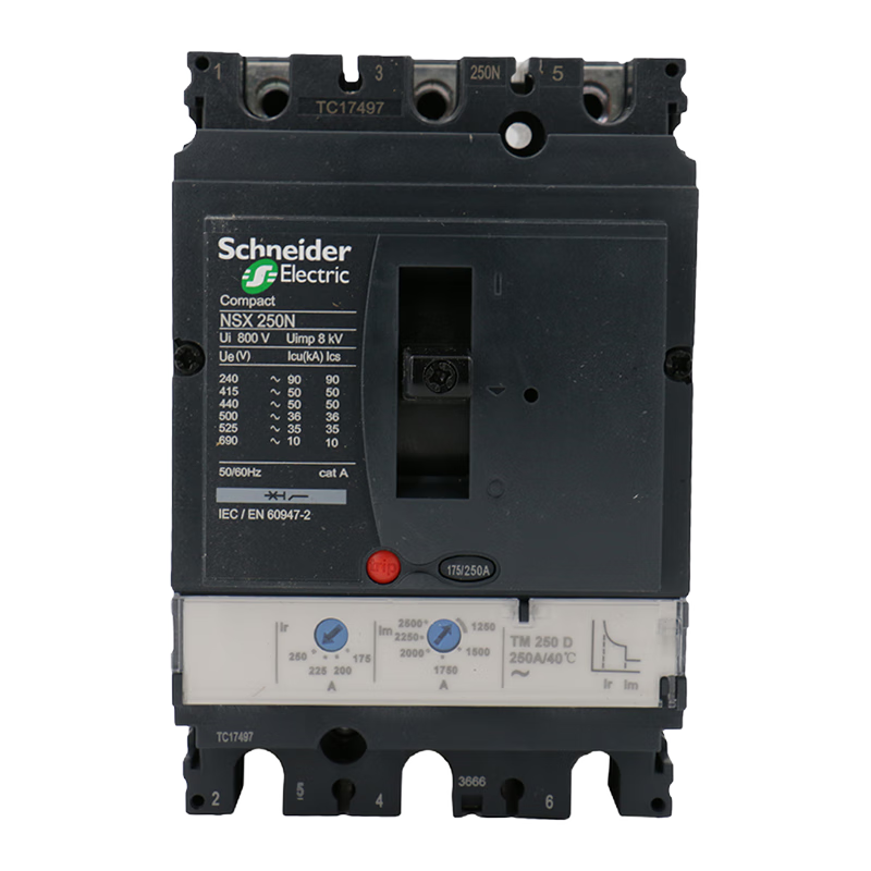 施耐德塑殼斷路器NSX250N TM250D 3P3D固定式前接線 熱磁式 C25N3TM250