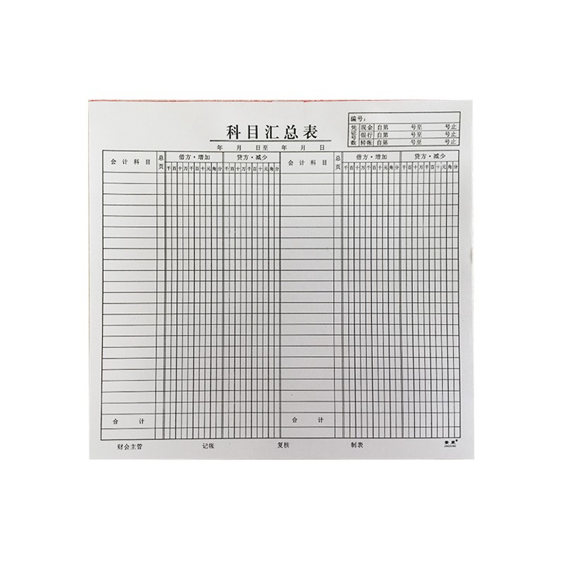 财务报表科目试算平衡表 科目明细表 科目汇总表21