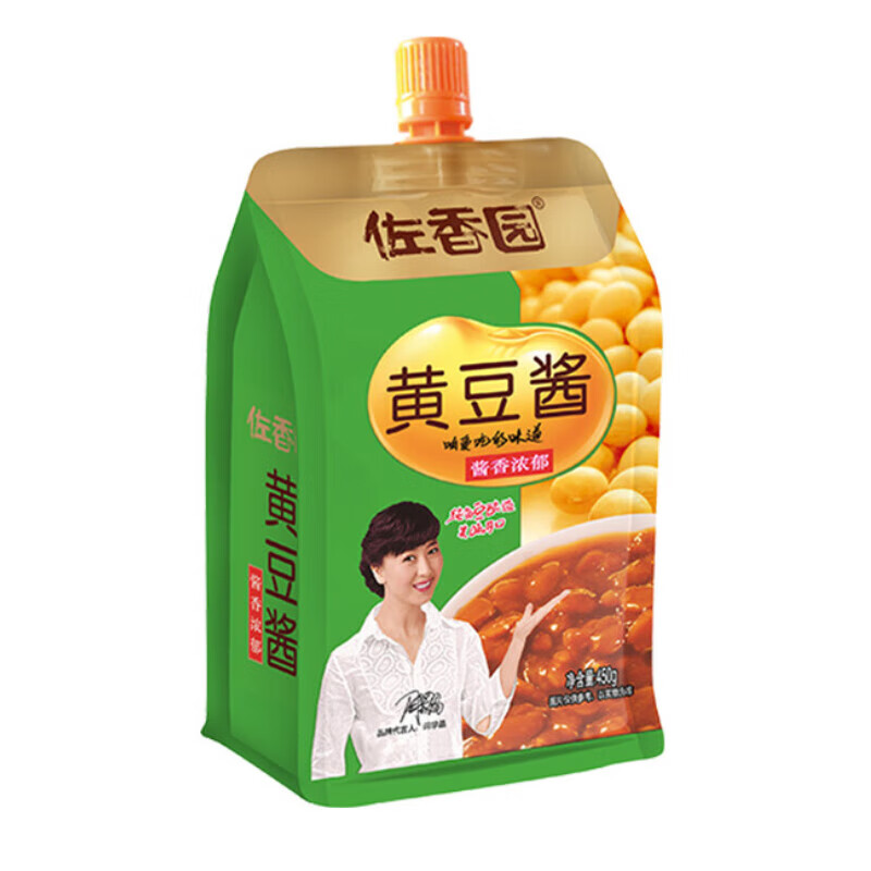 佐香園大醬熟醬 黃豆醬 香辣醬 蘑菇醬 嘴裝*2袋 450g佐香園黃豆醬*2袋