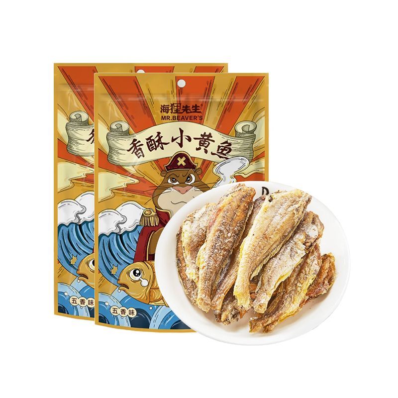 海貍先生五香味香酥小黃魚(yú)60g*2袋 原味 60g *2袋