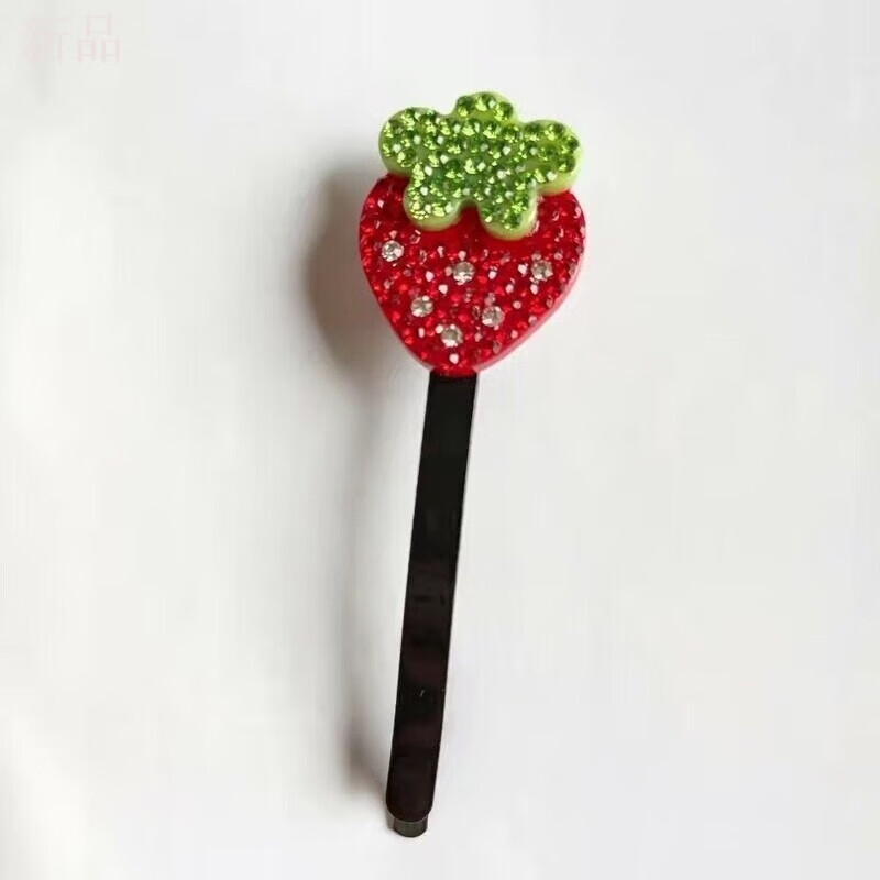 山头林村旋风少女戚百草草莓发夹侧边夏季一字夹边夹可爱发卡 戚百草