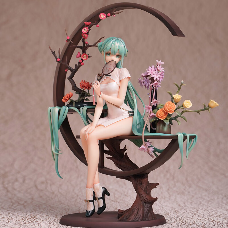 未来手办miku韶华和服雪蝴蝶周边模型摆件公仔玩偶可动 韶华初音25cm