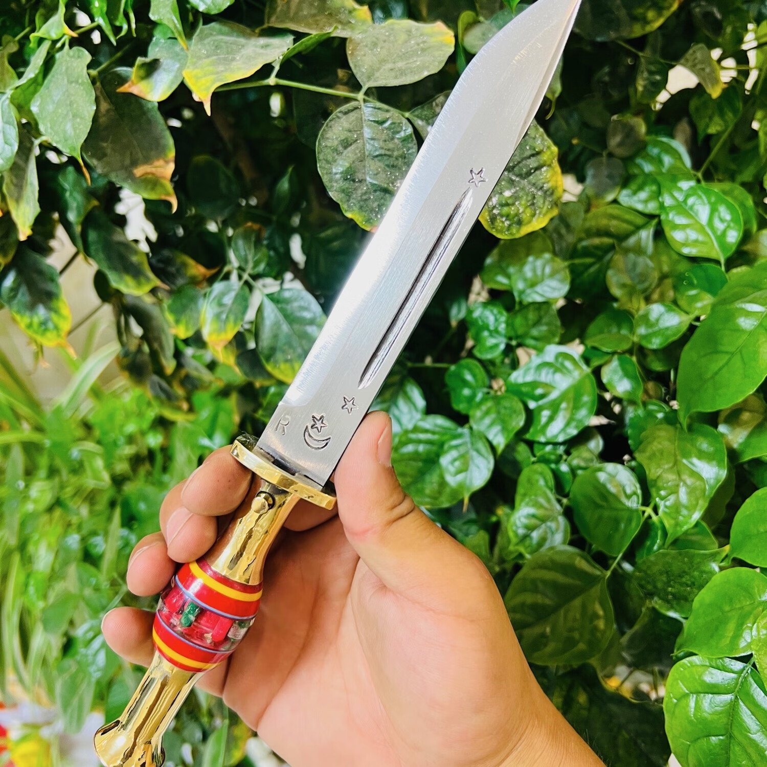 大河家星月刀老艺匠纯手工锻打夹钢老式收藏把玩吃肉削水果刀
