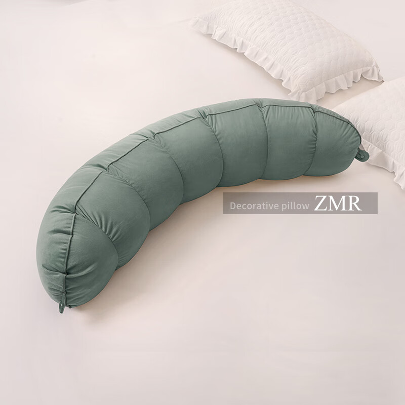 知梦人床上长条睡觉孕妇夹腿人体工学大抱枕成人女生睡觉侧睡专用男生款 竹青绿 孕妇款：1.5米宽 28cm高25cm