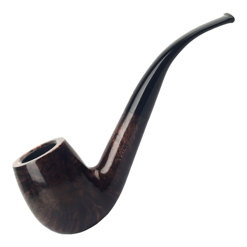 沙芬（SAVINELLI）進(jìn)口手工煙斗321石楠木6mm過濾芯煙嘴散絲用斗V草生日禮物送男友 【海洋320型 作家半彎斗 大號】