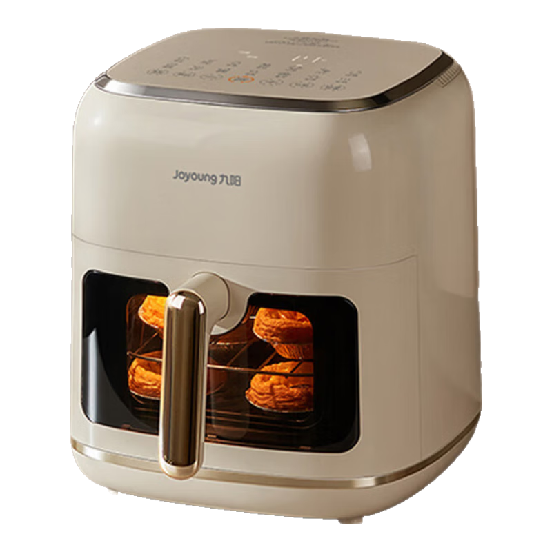 九陽(Joyoung)脫脂空氣炸鍋免翻面6.5L大容量 智能觸控可視大視窗 超薄金屬內(nèi)腔無油煎炸【九陽漫生活】 KL65-V9