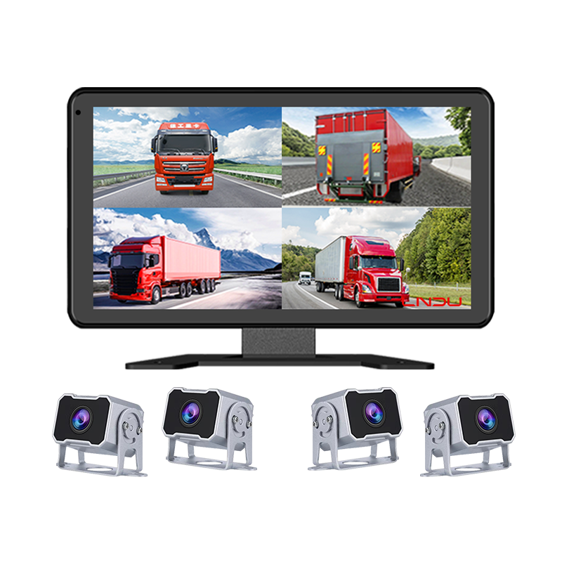 LNDU行车记录仪C200MAX货车四路监控BSD盲区预警360全景高清倒车影像 1.货车【新四路盲区预警版】+64G卡+夜视王镜头