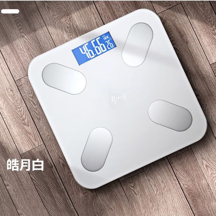 OQB绿滨体脂秤蓝牙智能精准体重测脂肪人体充电女家用体重厨房电子秤 充电款玫瑰金【热卖】