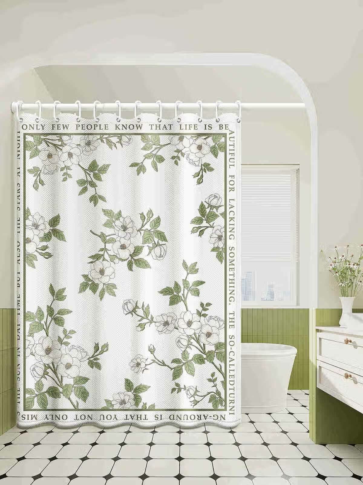 hywlkj新款防水浴帘浴室卫生间专用洗澡淋浴厕所干湿分离隔断拉帘挡