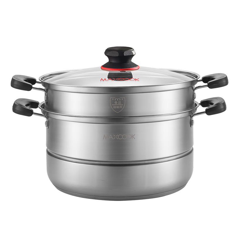 美厨（maxcook）不锈钢蒸锅 26cm二层蒸锅汤锅 感温设计 燃气炉电磁炉通用MCZ880