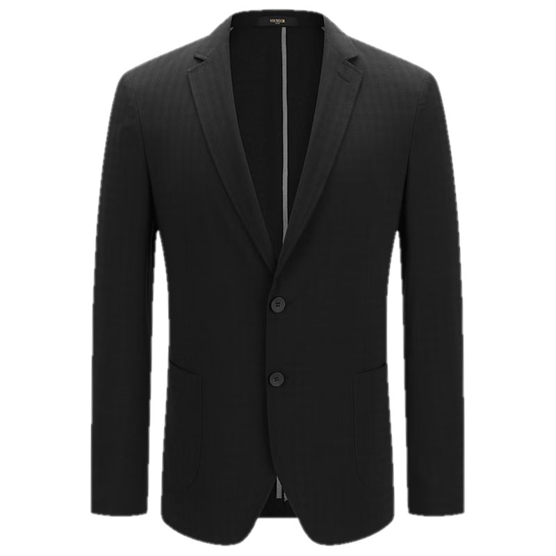 雅戈爾【輕薄舒適】西服男春夏季單西男士高端修身西裝結(jié)婚服商務(wù)休閑 黑色 165/88A