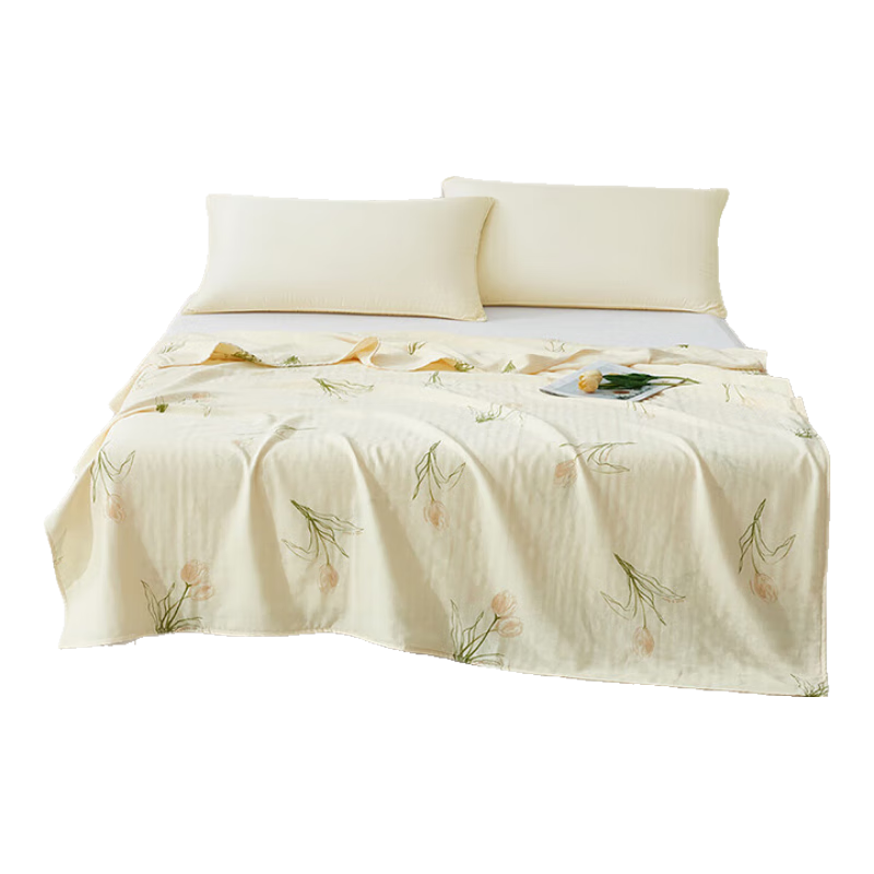 罗莱罗莱 11WQ0673 遇花集A类全棉印花纱布毯 A类全棉印花纱布毯-遇花集 100*100cm