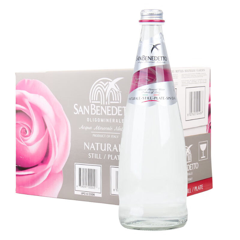 圣碧涛圣碧涛意大利进口矿泉水 饮用水玻璃瓶水 圣碧涛750ml*12瓶无气