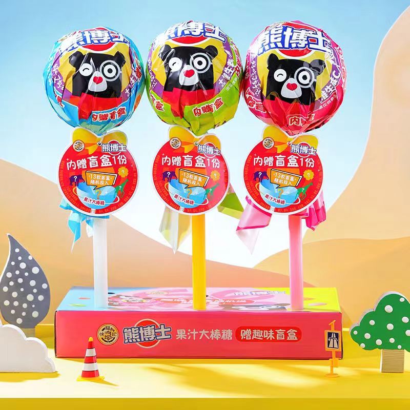 徐福记熊博士 综合果汁大棒糖 新ip款142g 棒棒糖 糖果 儿童休闲零食