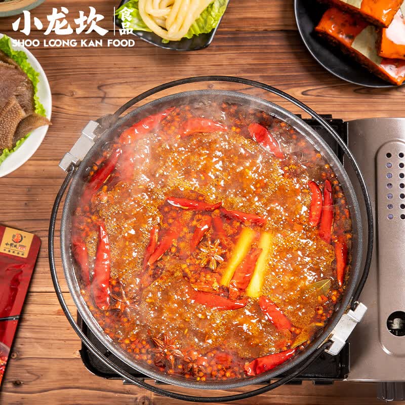 小龙坎 火锅底料川式牛油新型一料多用牛油冒菜干锅麻辣香锅调料 川式牛油火锅底料150g*3
