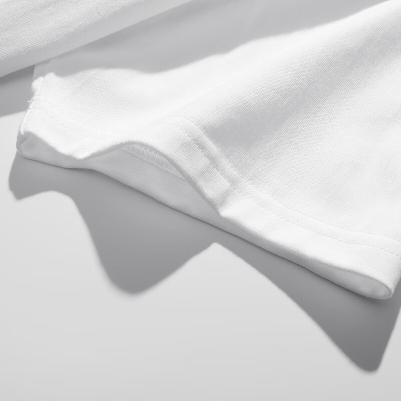 NASAR-FARM纯棉短袖男夏季潮牌休闲百搭T恤衫青少年学生胖子半袖宽松上衣服 白色 L(120-140斤)