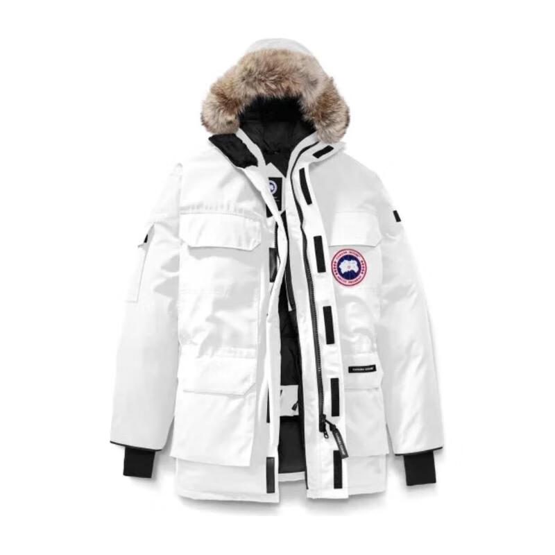 加拿大鵝(Canada Goose)24新款男士羽絨服大衣 EXPEDITION遠征系列 舒適透氣防寒保暖夾克 白色 L