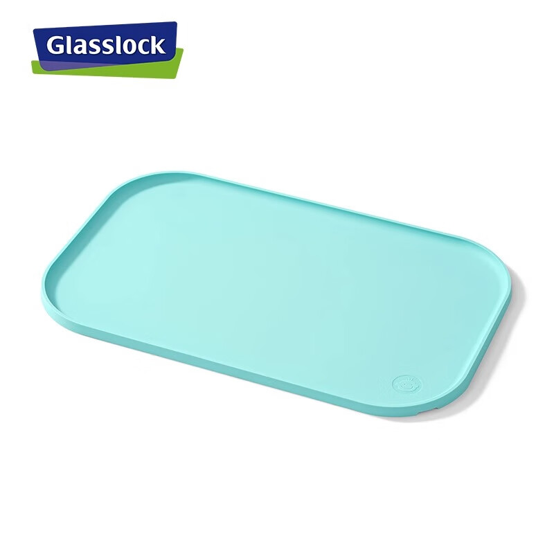 宝宝硅胶餐垫儿童隔热垫小学生餐具防水防滑可折叠垫 蓝色硅胶餐垫