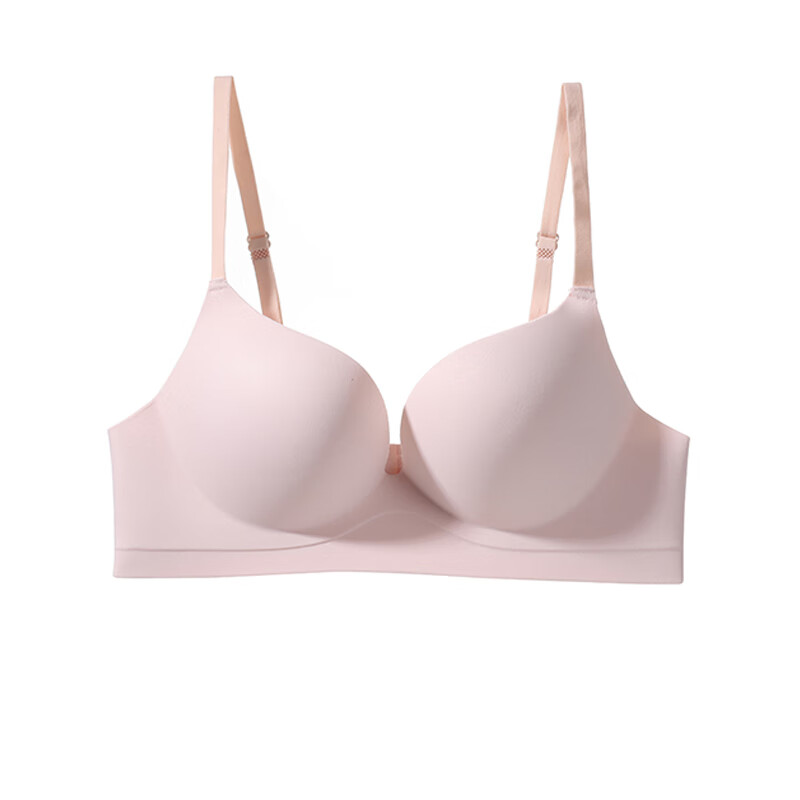 光面内衣女无钢圈小胸聚拢显大防下垂上托文胸胸罩杯-j 粉肤 38/85c