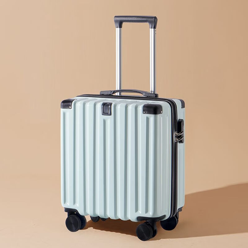 山头林村行李箱登机箱20寸高档正方形小型拉链旅行箱女拉杆箱男万向轮