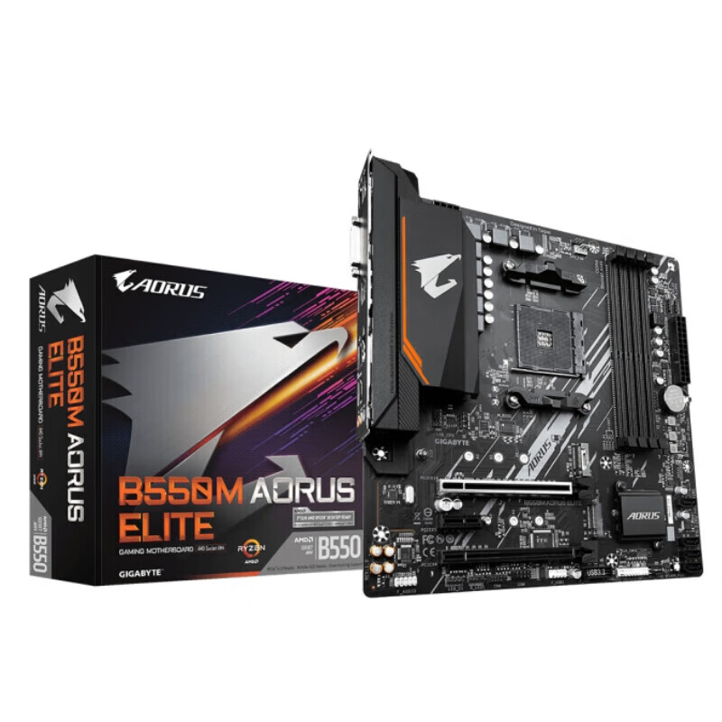 技嘉盒装Gigabyte/技嘉B550M AORUS ELITE小雕B450M GAMING 技嘉B450M AORUS ELITE