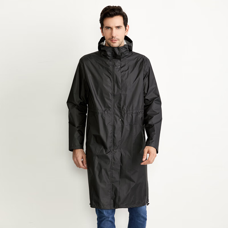 Freesmily2025成人时尚风雨衣徒步旅行外套防风防沙户外男女同款雨披徒步轻 9026黑色 XL 1件