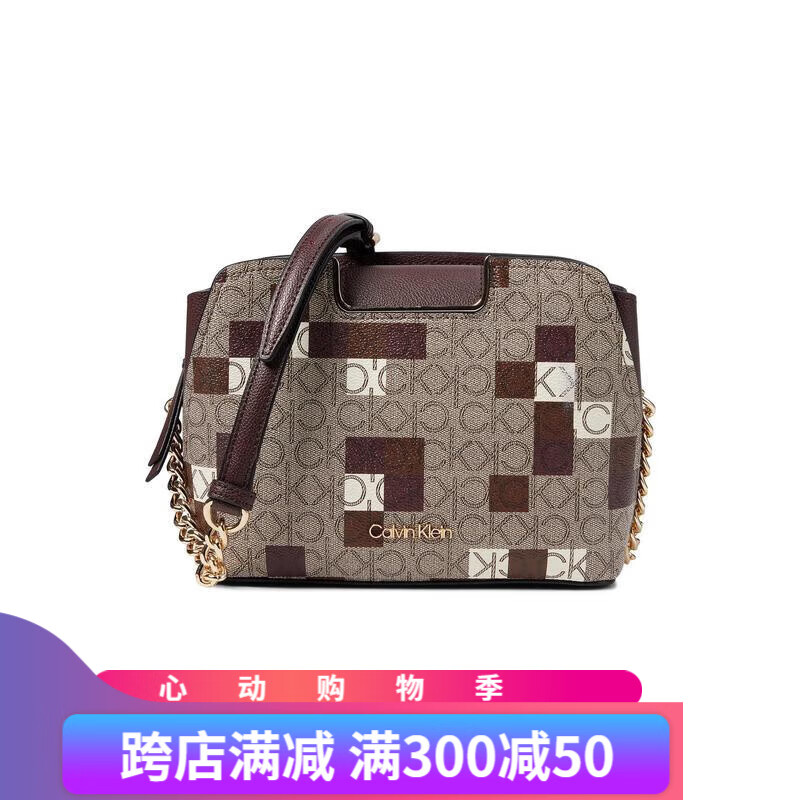 calvin klein卡文克莱女包24新款ck包finley 经典字母标志印花卡单肩