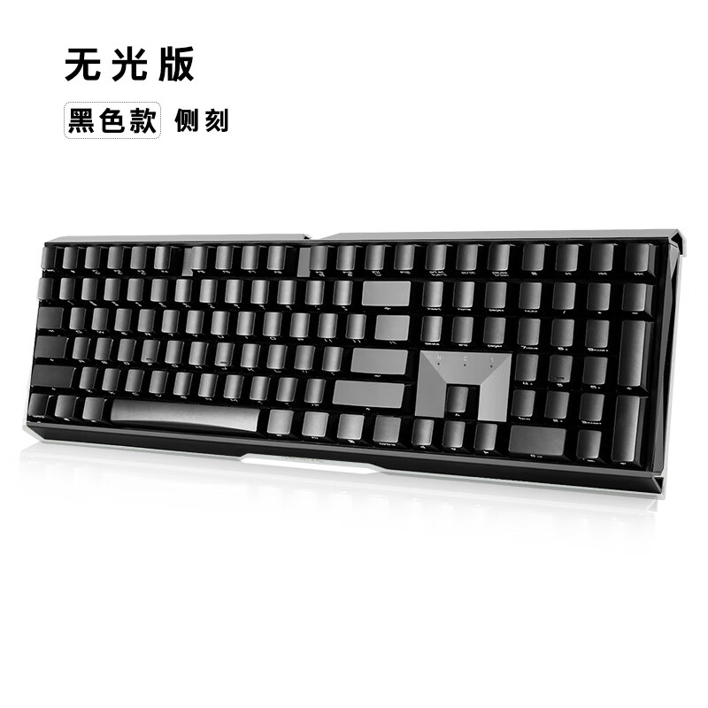 0s彩光rgb合金铝办公游戏电竞无线机械键盘109键 无光-黑色款 黑轴