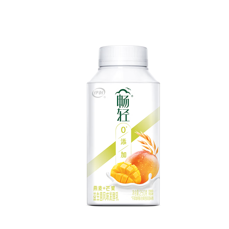 yili 伊利 畅轻 0添加 益生菌风味发酵乳 燕麦+芒果 250g*4瓶