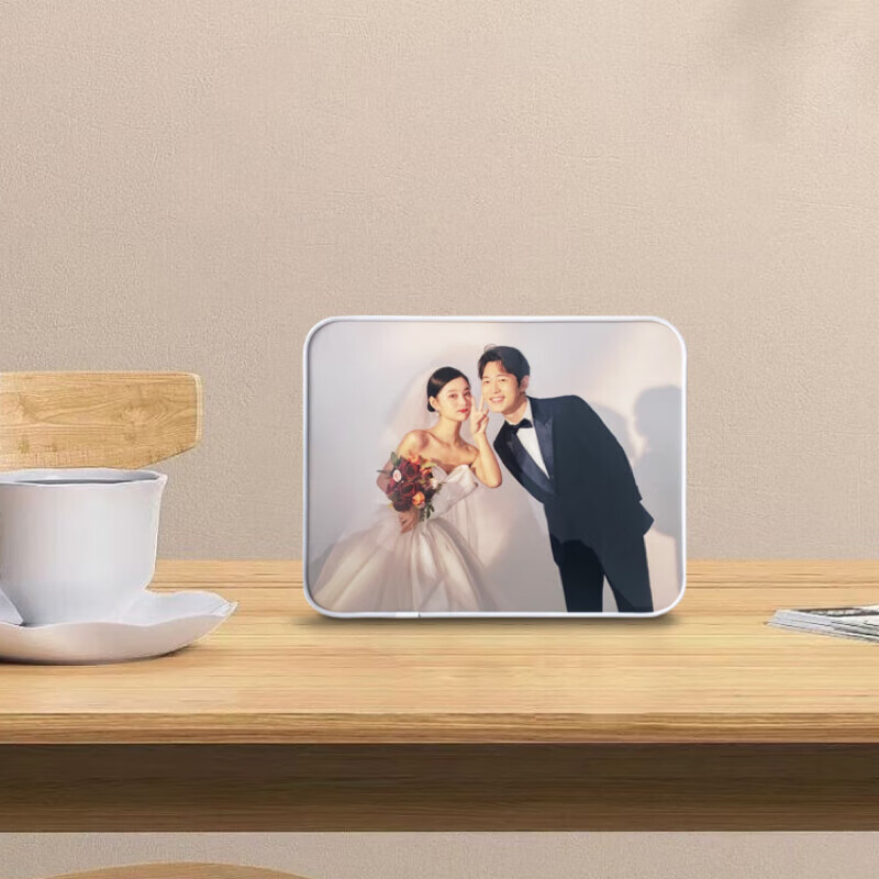 馥兰缇(fulanti)简约相框包边定制结婚照情侣照水晶镜面相框挂墙摆台