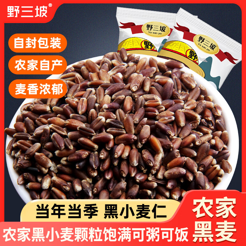 野三坡東北黑麥仁500g*5袋 小麥仁五谷雜糧農家粗糧燕麥