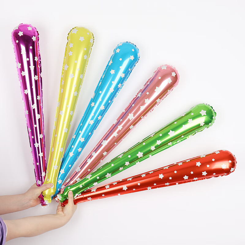 运动会氛围道具拉拉队篮球赛加油助威手持 棒球棒带铃铛20个多色混发