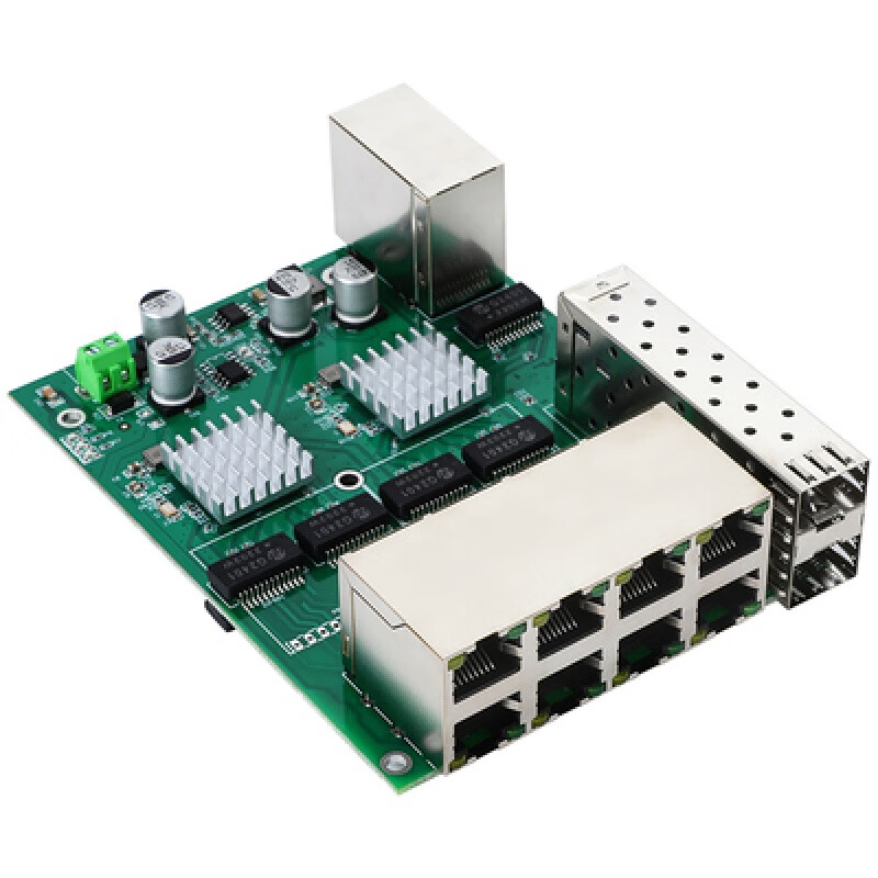 2光8电10口千兆48vpoe供电网络数据传输主板 2光2电8口千兆交换机模块