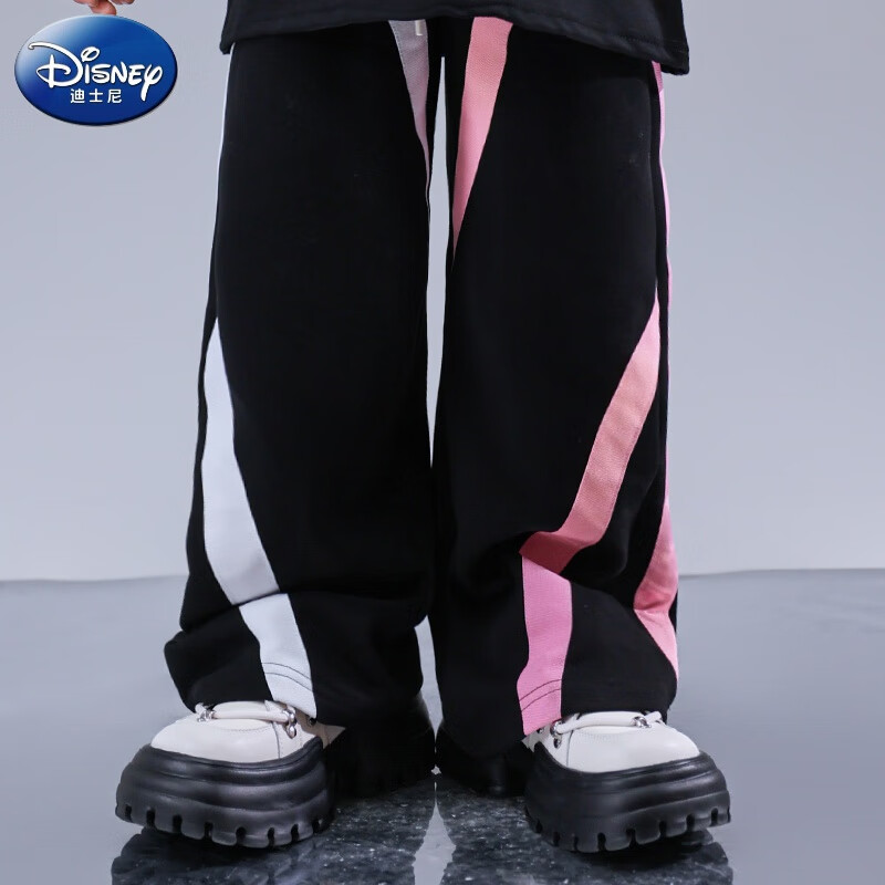 迪士尼（Disney）女童爵士舞演出服多巴胺儿童街舞嘻哈潮装hiphop女团炸街走秀服装 三拼色长裤 140cm建议身高130-140cm8-9岁怎么样,好用不?
