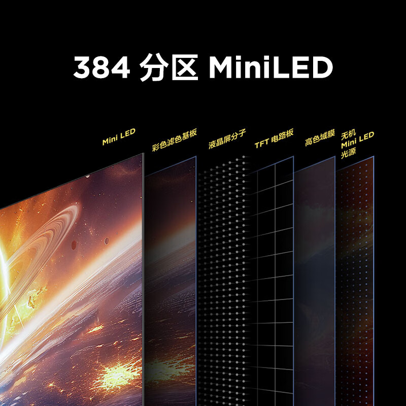 FFALCON雷鸟 鹤6 Pro 24款 MiniLED电视55英寸 384分区 1300nits 4+64GB 液晶平板电视机55S585C Pro